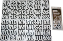 Load image into Gallery viewer, Hardline Snowmobile Lettering Registration Kit 2 in. - 500 White /Black