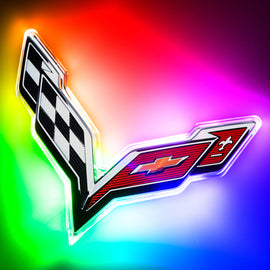 Oracle Corvette C7 Rear Illuminated Emblem - ColorSHIFT SEE WARRANTY