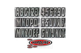 Hardline Boat Lettering Registration Kit 3 in. - 320 Chrome/Black