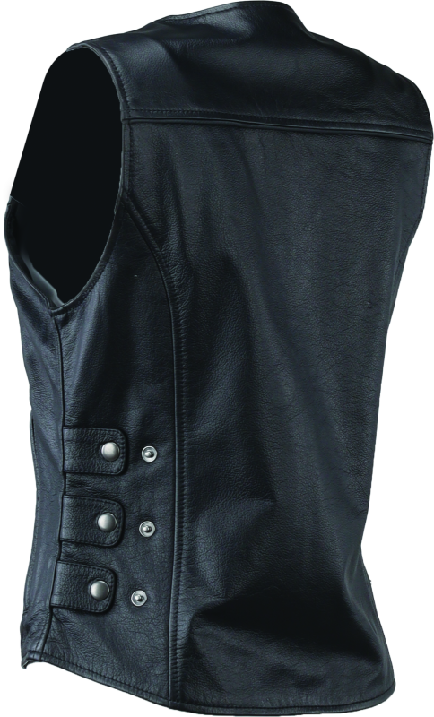 Kuryakyn Leather By River Road Plains Leather Vest Black Womens - Small