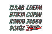 Load image into Gallery viewer, Hardline Boat Lettering Registration Kit 3 in. - 400 Burgundy/Black