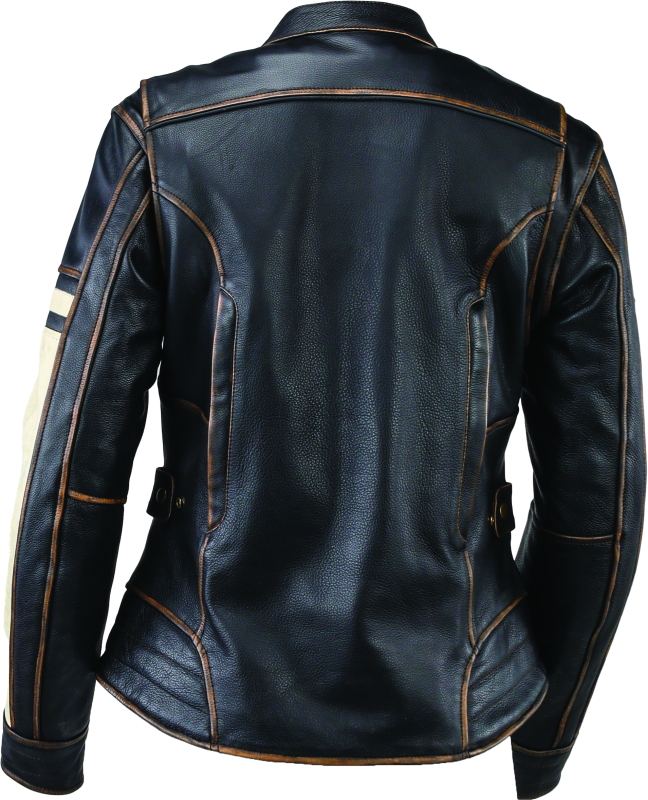 Kuryakyn Leather By River Road Dame Vintage Leather Jacket Black Womens - Small