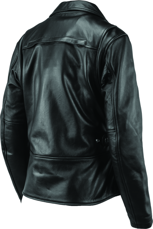 River Road Ironclad Classic Leather Jacket Black Womens - Small