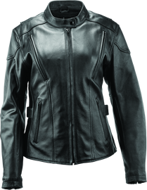 River Road Race Leather Jacket Black Womens - XL