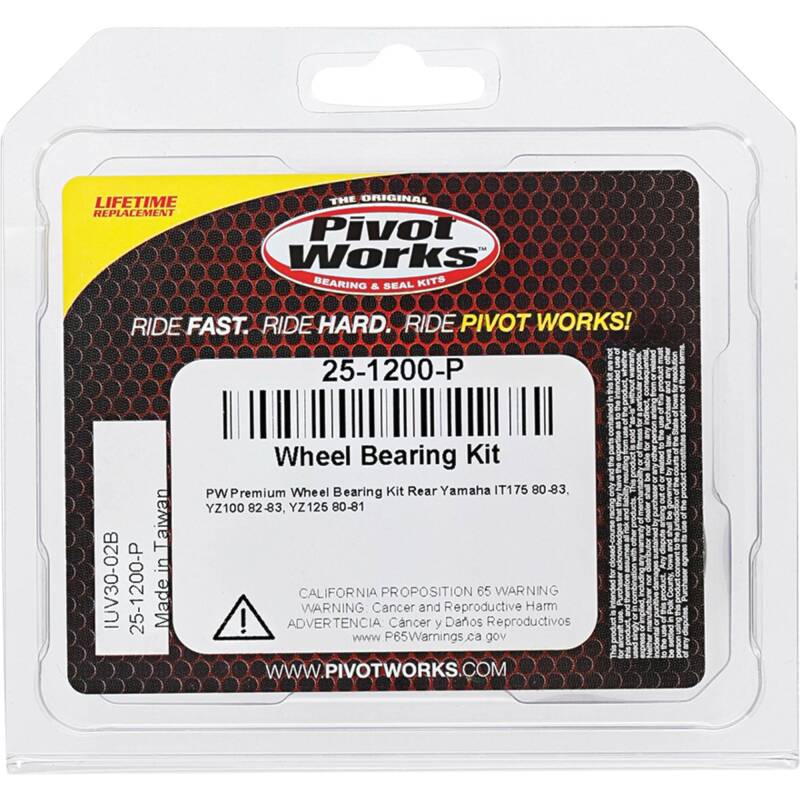 Pivot Works Yamaha Wheel Bearing Kit Premium Bearings