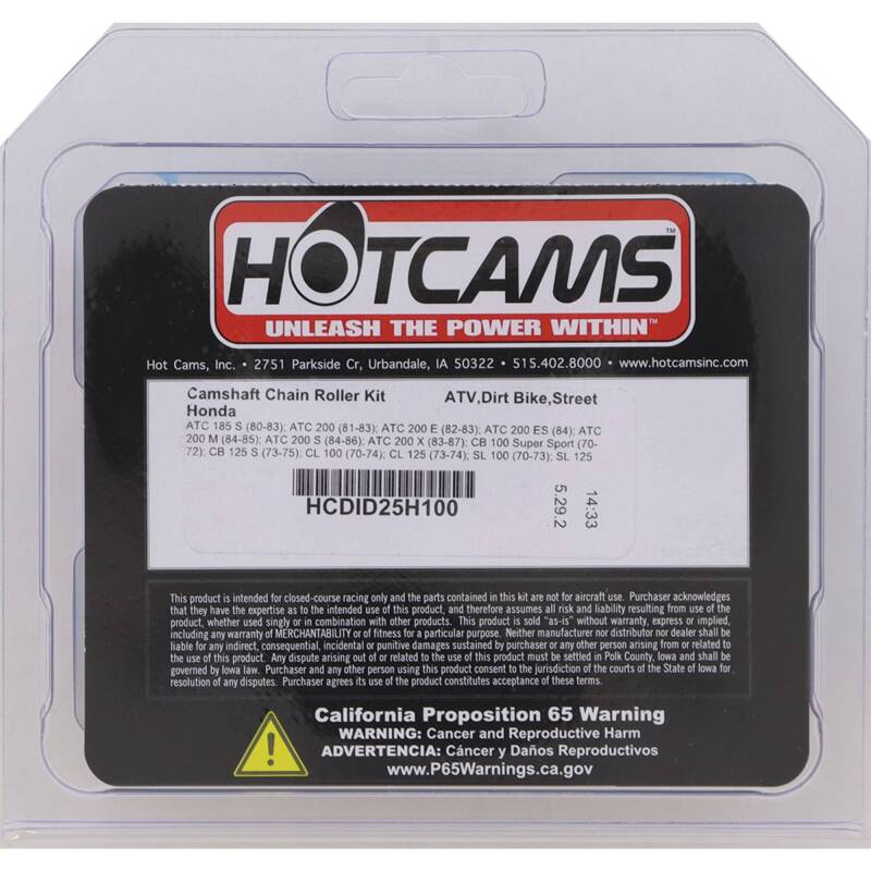 Hot Cams 80-83 ATC 185 S/81-83 ATC 200 Camshaft Chain Roller Kit