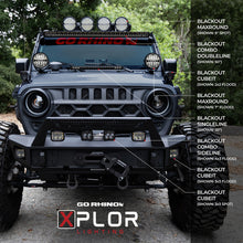 Load image into Gallery viewer, Go Rhino Universal Blackout Combo Series 50in Double Row LED Light Bar w/ Amber Lighting - Black