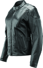 Load image into Gallery viewer, Kuryakyn Leather By River Road Race Leather Jacket Black Womens - Small