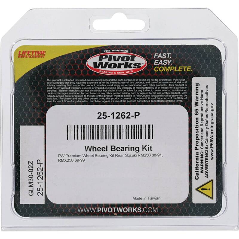 Pivot Works Suzuki Wheel Bearing Kit Premium Bearings