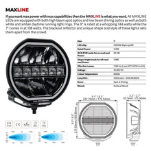 Load image into Gallery viewer, Go Rhino Xplor Blackout Series Maxline LED Hi/Low Beam w/Multi DRL (Surface Mount) 9in. - Blk