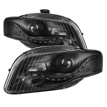 Load image into Gallery viewer, xTune Audi A4 06-08 Projector Headlights - Halogen Model Only - DRL LED - Black PRO-JH-AA406-DRL-BK