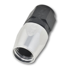 Load image into Gallery viewer, Russell Performance -8 AN Black/Silver Straight Full Flow Hose End