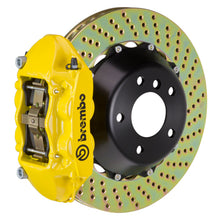 Load image into Gallery viewer, Brembo 05-1ster/06-12 Cayman Rear GT BBK 4 Piston Cast 345x28 2pc Rotor Drilled- Yellow