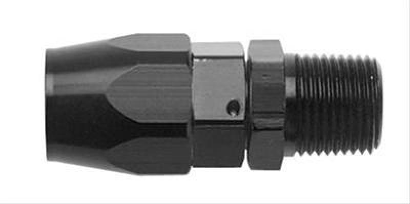 Fragola -8AN Straight Hose End x 1/2 NPT - Black