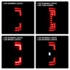 Spyder 21-23 Ford F150 (Factory Halogent) Light Bar LED Tail Lights - Black (ALT-YD-FF15021HAL-BK)