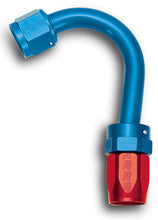 Load image into Gallery viewer, Russell Performance -6 AN Red/Blue 150 Degree Full Flow Swivel Hose End (With 1in Radius)