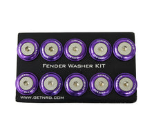 Load image into Gallery viewer, NRG Fender Washer Kit w/Rivets For Plastic (Purple) - Set of 10