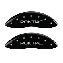 Load image into Gallery viewer, MGP 4 Caliper Covers Engraved Front Pontiac Engraved Rear G8 Black finish silver ch