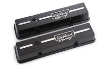 Load image into Gallery viewer, Edelbrock Valve Cover Racing Series Chevrolet 1959-1986 262-400 CI V8 Low Black