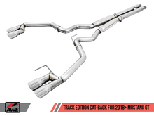 Load image into Gallery viewer, AWE Tuning 2018+ Ford Mustang GT (S550) Cat-back Exhaust - Track Edition (Quad Chrome Silver Tips)