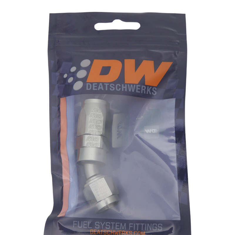 DeatschWerks 6AN Female Swivel 30-Degree Hose End CPE - Anodized Titanium