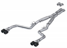 Load image into Gallery viewer, MBRP 17-Up Dodge Challenger 5.7L/6.2L/6.4L Carbon Fiber Quad Tip T304 Catback Exhaust