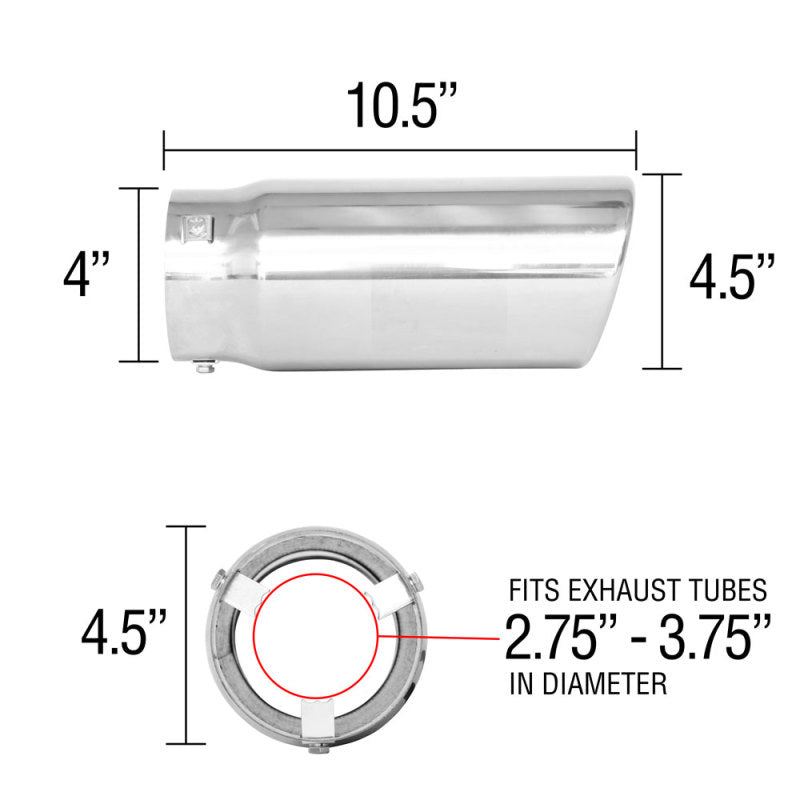 Spectre Exhaust Tip 4-1/2in. OD / Slant