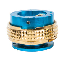 Load image into Gallery viewer, NRG Quick Release Kit - Pyramid Edition - New Blue Body / Chrome Gold Pyramid Ring