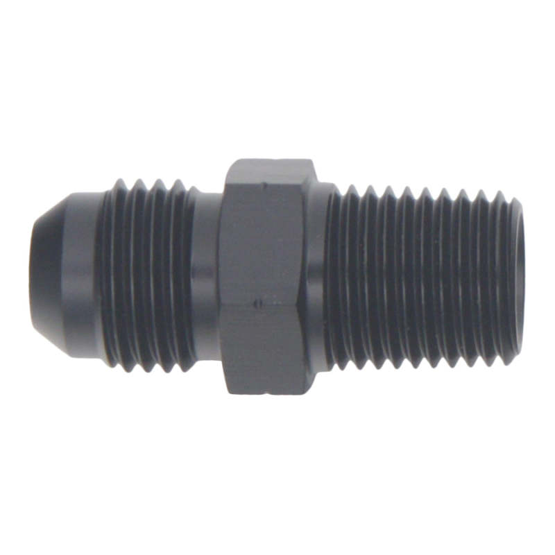 DeatschWerks 6AN Male Flare to 1/4in Male NPT Adapter - Anodized Matte Black