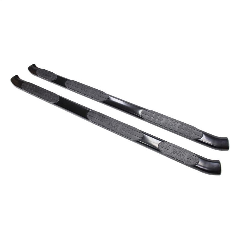 Westin 07-13 Chevy Silv 1500 Extnd Cab (8 ft Bed) PRO TRAXX 5 WTW Oval Nerf Step Bars - Blk