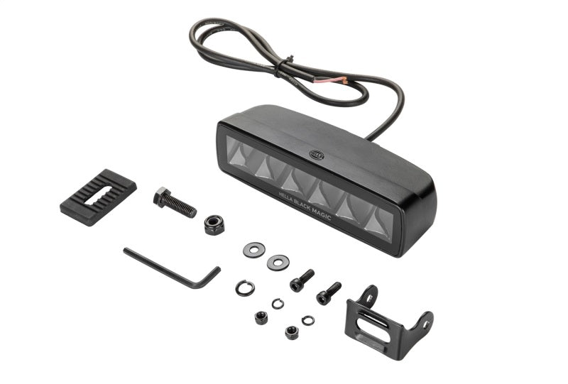 Hella Universal Black Magic 6 L.E.D. Mini Light Bar - Spot Beam