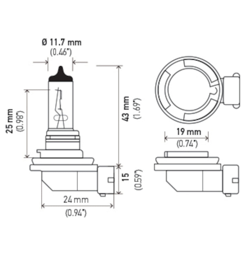 Hella Bulb H8 12V 35W PGJ19-1 T4