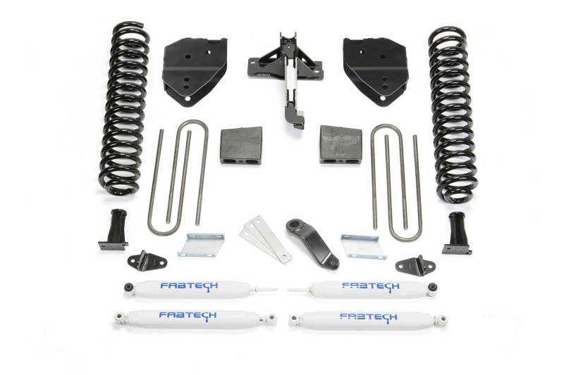 Fabtech 17-21 Ford F250/F350 4WD Gas 6in Basic Sys w/Perf Shks