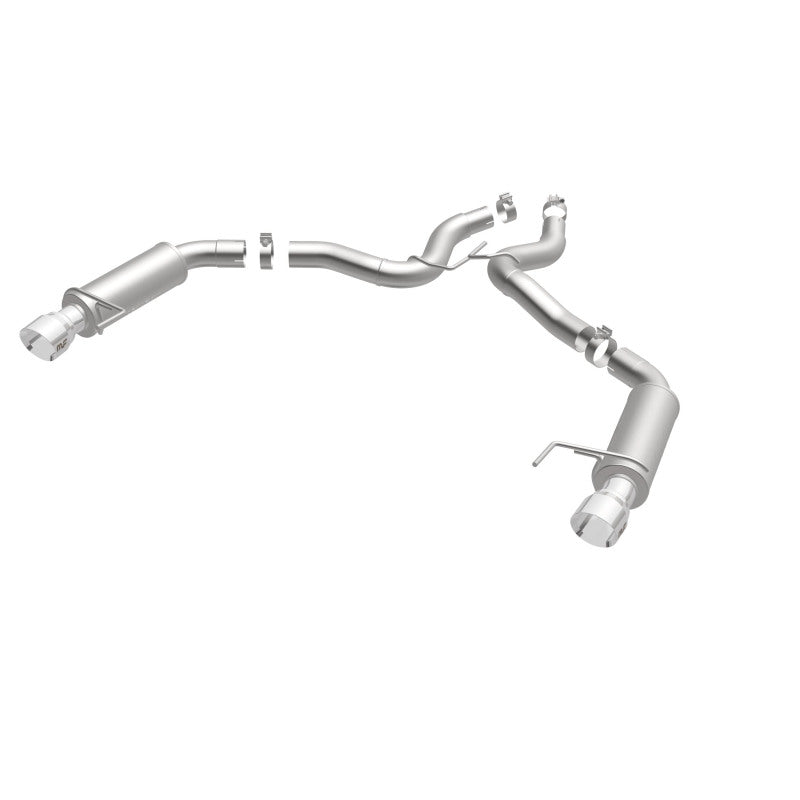 MagnaFlow Axle Back, SS, 3in, Competition, Dual Split Polished 4.5in Tip 2015 Ford Mustang GT V8 5.0