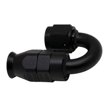 Load image into Gallery viewer, DeatschWerks 6AN Female Swivel 180-Degree Hose End PTFE (Incl Olive Insert) - Anodized Matte Black