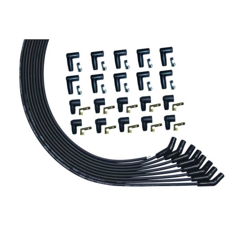 Moroso Universal V8 135 Deg Unsleeved HEI/Non-HEI Ultra Spark Plug Wire Set - Black