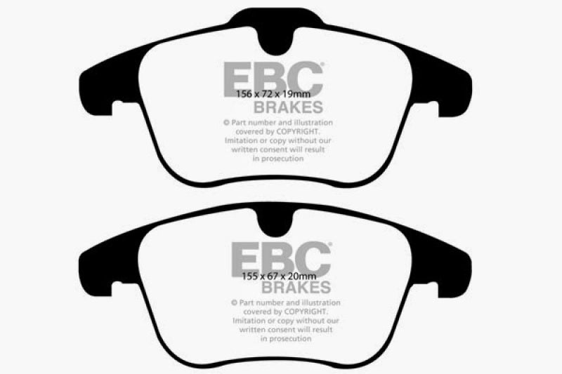 EBC 11-15 Land Rover Range Rover Evoque 2.0 Turbo Greenstuff Front Brake Pads