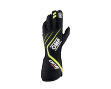 Load image into Gallery viewer, OMP One Evo X Gloves Black/Fluorescent Yellow - Size S (Fia 8856-2018)