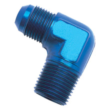 Load image into Gallery viewer, Russell Performance -16 AN to 1in NPT 90 Degree Flare to Pipe Adapter (Blue)