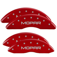 Load image into Gallery viewer, MGP 4 Caliper Covers Engraved Front &amp; Rear MGP Red finish silver ch