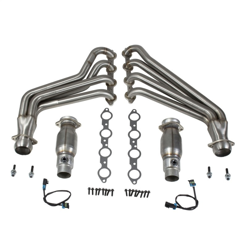 BBK 10-15 Camaro LS3 L99 Long Tube Exhaust Headers With Converters - 1-3/4 304 Stainless