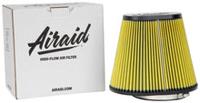 Load image into Gallery viewer, Airaid Universal Air Filter - Cone 6in FLG x 10-3/4x7-3/4in B x 7-1/4x4-3/in T x 9in H - Synthaflow