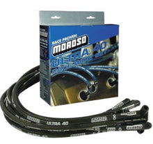 Load image into Gallery viewer, Moroso Chevrolet Small Block Ignition Wire Set - Ultra 40 - Sleeved - Non-HEI - 90 Degree - Black