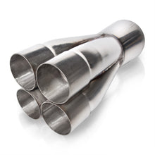 Load image into Gallery viewer, Stainless Works 2.125in four way merge collector with 3.5in OD outlet