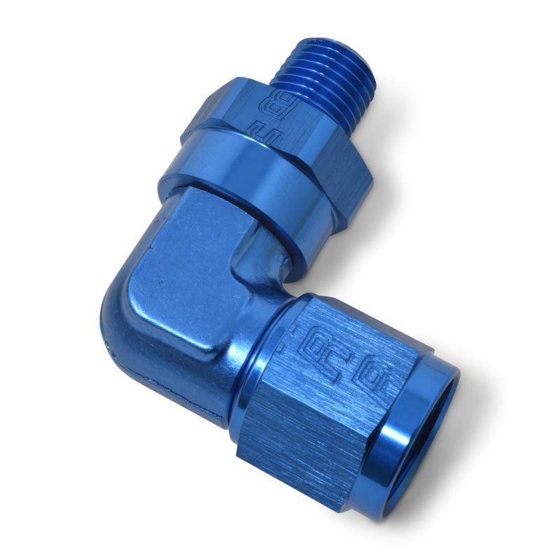 Russell Performance -6 AN 90 Degree Female to Male 1/4in Swivel NPT Fitting