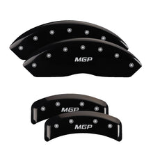 Load image into Gallery viewer, MGP 4 Caliper Covers Engraved Front &amp; Rear Oval logo/Ford Black finish silver ch