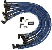 Load image into Gallery viewer, Moroso Chevrolet Small Block Ignition Wire Set - Ultra 40 - Sleeved - Non-HEI - 90 Degree - Blue