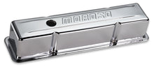 Load image into Gallery viewer, Moroso Chevrolet Small Block Valve Cover - w/o Baffles - Stamped Steel Chrome Plated - Pair