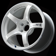 Load image into Gallery viewer, Advan TC4 17x8.0 +35 4-100 Racing White Metallic &amp; Ring Wheel