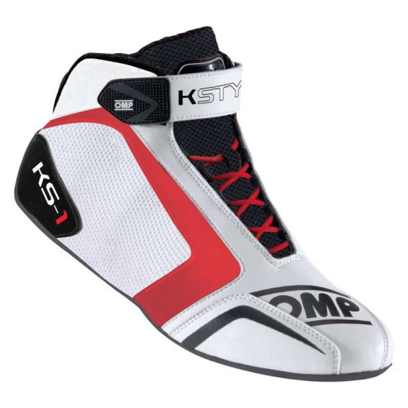 OMP KS-1 Shoes White/Black/Red - Size 34